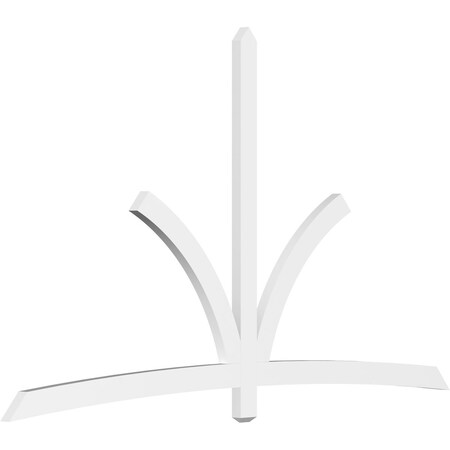 Ekena Millwork Davenport Architectural Grade PVC Gable Bracket, 108"W x 63"H x 2"D x 4"F, 14/12 Pitch GBP108X63X0204DAV00